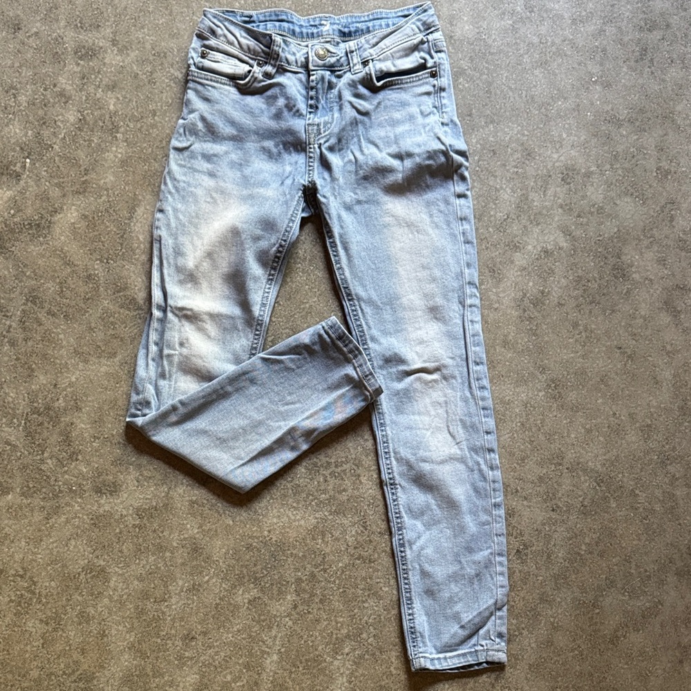 7 For All Mankind Classic Light Blue Girls Skinny Jeans